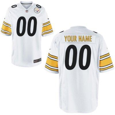 Personalized Youth NEW Pittsburgh Steelersized Game White Jerseys