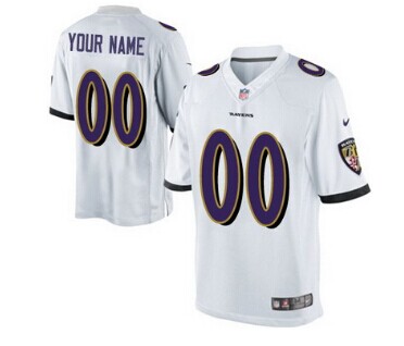 Personalized Baltimore Ravensized White Game Jersey