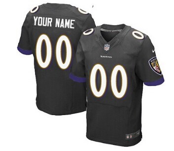 Personalized Baltimore Ravensized Black Elite Jersey