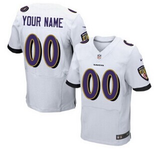 Personalized Baltimore Ravensized White Elite Jersey