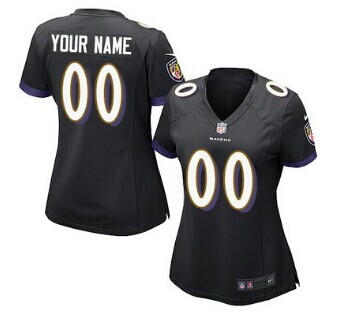 Personalized Women’s Baltimore Ravensized Black Jersey