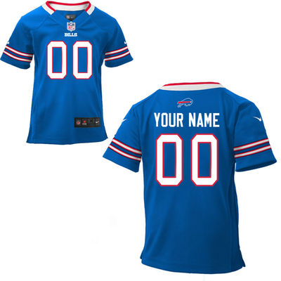 Personalized Toddlers Buffalo Bills Infantized Game Team Color Jersey