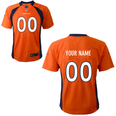 Personalized Toddlers Denver Broncos Infantized Game Team Color Jersey