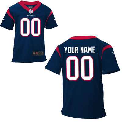 Personalized Toddlers Houston Texans Infantized Game Team Color Jersey
