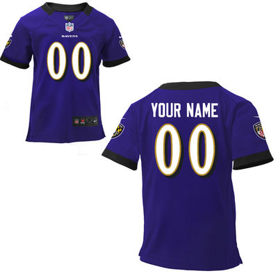 Personalized Toddlers Baltimore Ravens Infantized Game Team Color Jersey