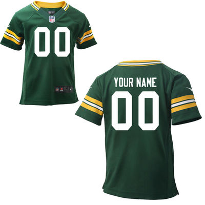 Personalized Toddlers Green Bay Packers Infantized Game Team Color Jersey