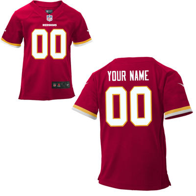 Personalized Toddlers Washington Redskins Infantized Game Team Color Jersey