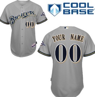 Personalized Youth’s Milwaukee Brewersized Gray Jersey