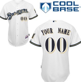 Personalized Youth’s Milwaukee Brewersized White Jersey