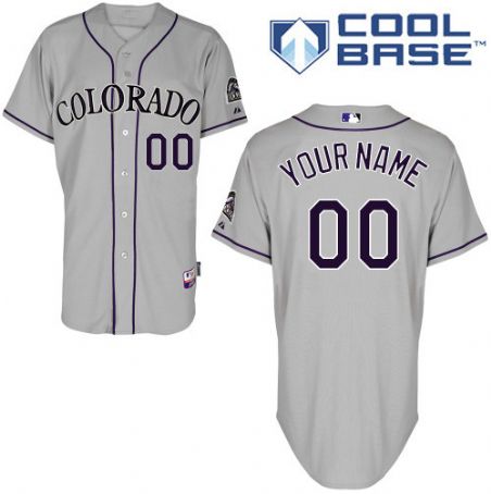 Personalized Youth’s Colorado Rockies Road Greyized Jersey