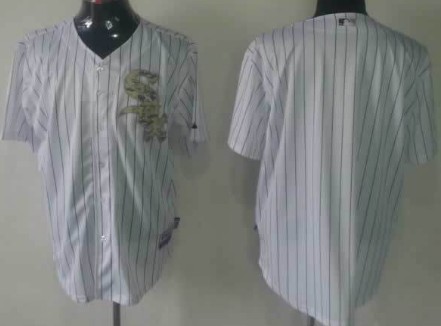 Personalized Youth’s Chicago White Soxized White With Camo Jersey