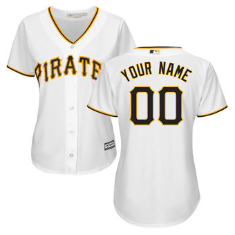 Personalized Women’s Piratesized White Stitched MLB Jersey