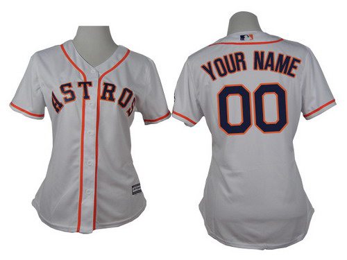 Personalized Women’s Houston Astrosized White Jersey