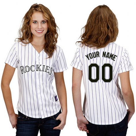 Personalized Women’s Colorado Rockies Home Whiteized Jersey
