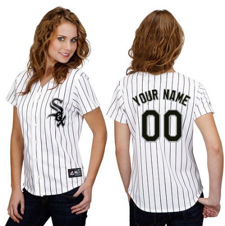 Personalized Women’s Chicago White Sox Home Whiteized Jersey