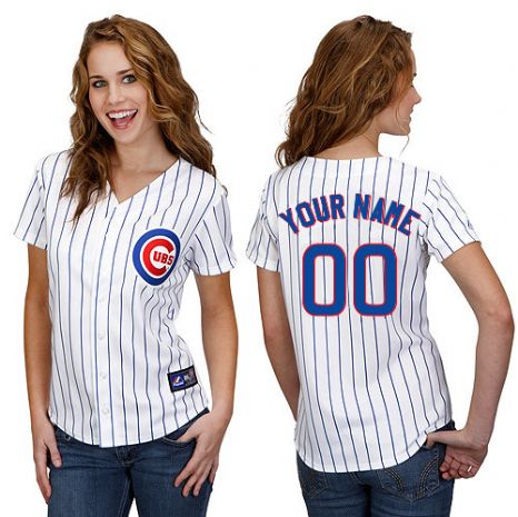 Personalized Women’s Chicago Cubs Home Whiteized Jersey