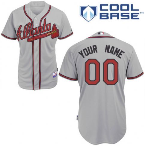 Personalized Women’s Atlanta Braves Greyized Authentic Jersey