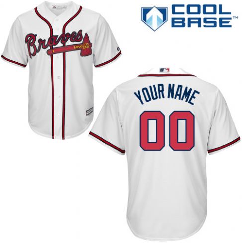 Personalized Women’s Atlanta Braves Whiteized Authentic Jersey
