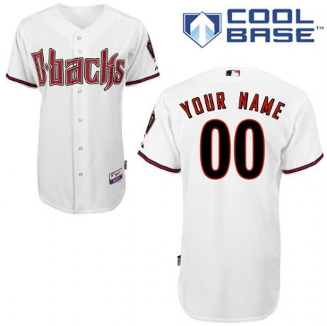 Personalized Women’s Arizona Diamondbacks Whiteized Jersey