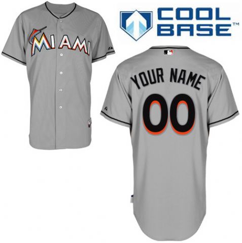 Personalized Men’s Miami Marlins Grayized Jersey