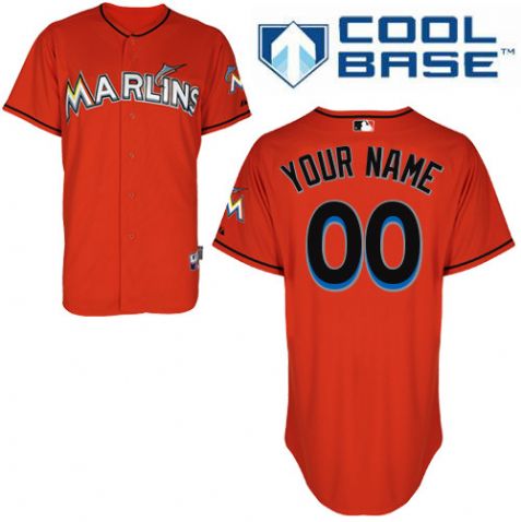 Personalized Men’s Miami Marlins Orangeized Jersey