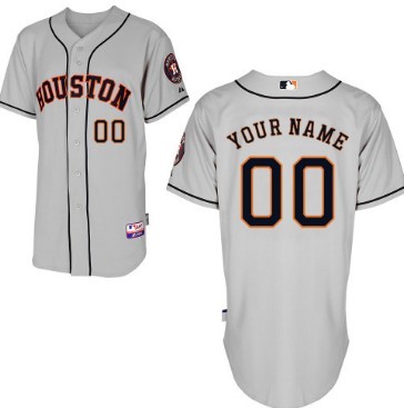 Personalized Men’s Houston Astrosized Gray Jersey