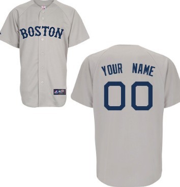 Personalized Men’s Boston Red Soxized Gray Throwback Jersey
