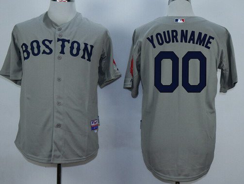 Personalized Men’s Boston Red Soxized Gray MLB Cool Base Jersey