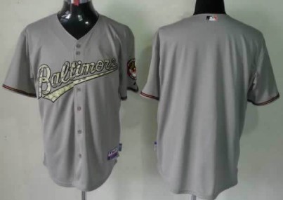 Personalized Men’s Baltimore Oriolesized Gray With Camo Jersey