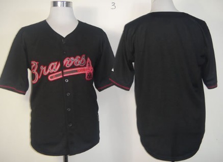 Personalized Men’s Atlanta Bravesized Black Fashion Jersey