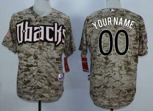 Personalized Men’s Arizona Diamondbacksized Camo MLB Cool Base Jersey