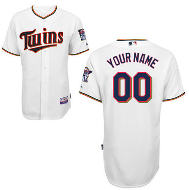 Personalized Men’s Minnesota Twins Authenticized Home White Baseball Jersey Cheap