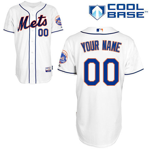 Personalized Men’s New York Metsized White Jersey