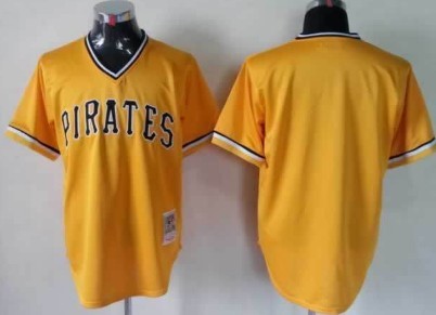 Personalized Men’s Pittsburgh Piratesized Yellow Throwback Jersey