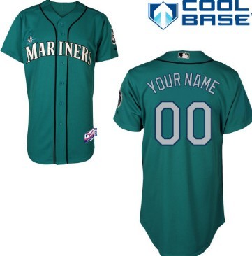 Personalized Men’s Seattle Marinersized Green Jersey