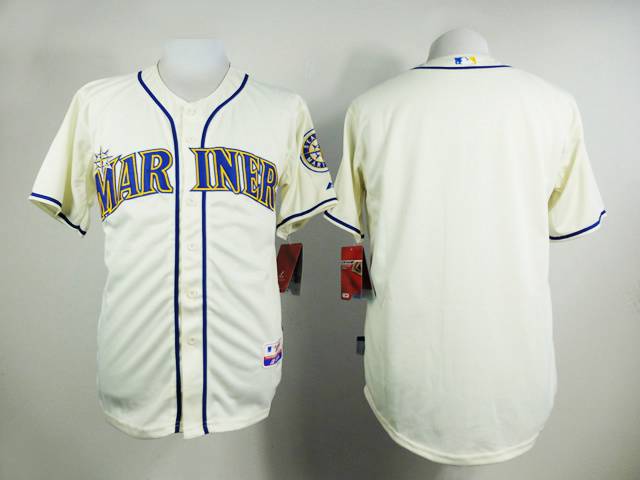 Personalized Men’s Seattle Marinersized 2015 Cream Jersey