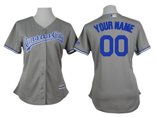 Personalized Women’s Kansas City Royalsized Gray Jersey