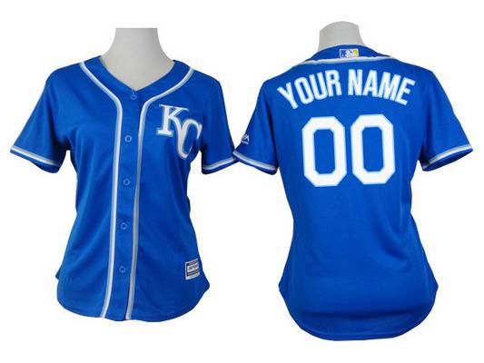 Personalized Women’s Kansas City Royalsized 2014 Blue Jersey