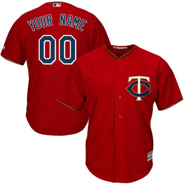 Personalized Women’s Minnesota Twins Red MLB Cool Baseized Jersey