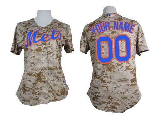 Personalized Women’s New York Metsized 2014 Camo Jersey