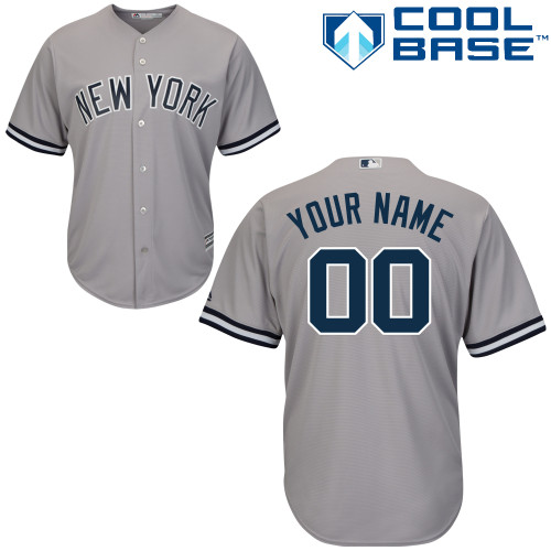 Personalized Women’s New York Yankees Road Gray Authenticized Baseball Jersey