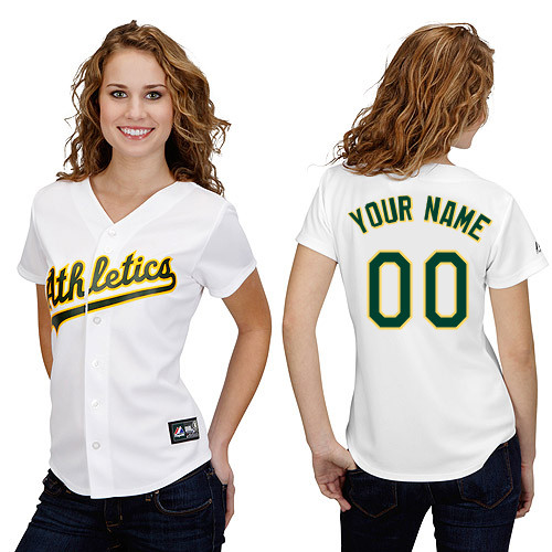 Personalized Women’s Oakland Athleticsized White Jersey