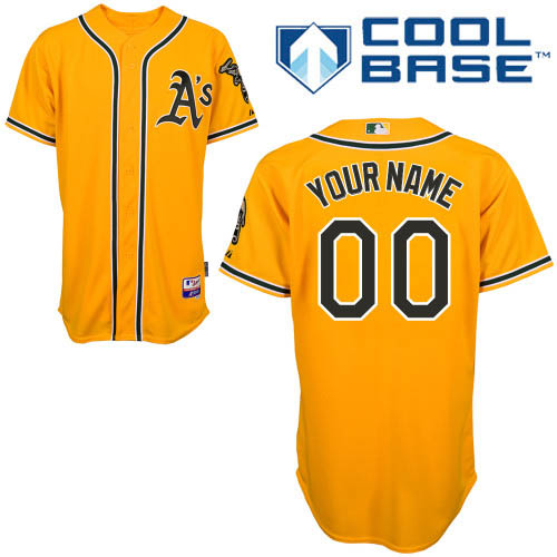 Personalized Women’s Oakland Athleticsized Yellow Jersey