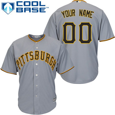 Personalized Women’s Pittsburgh Pirates Grayized Authentic Stitched Jersey