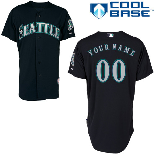 Personalized Women’s Seattle Marinersized Navy Blue Jersey