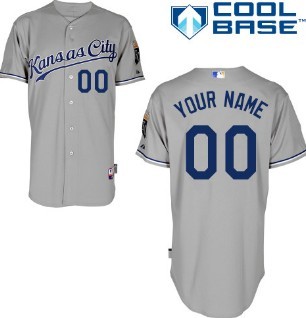 Personalized Youth Kansas City Royalsized Gray Jersey
