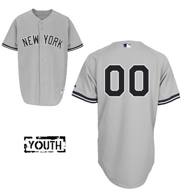 Personalized Youth New York Yankees Road Gray Authenticized Baseball Jersey