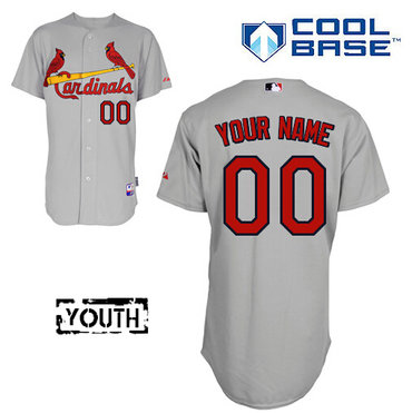 Personalized Youth St. Louis Cardinalsized Gray Jersey