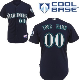 Personalized Youth Seattle Marinersized Navy Blue Jersey
