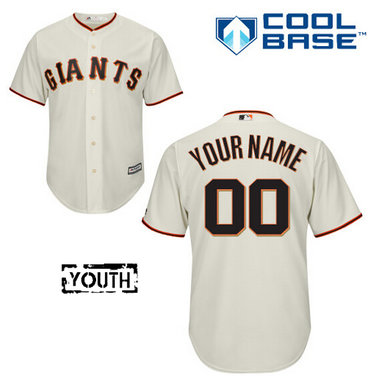 Personalized Youth San Francisco Giantsized Home White Baseball Jersey